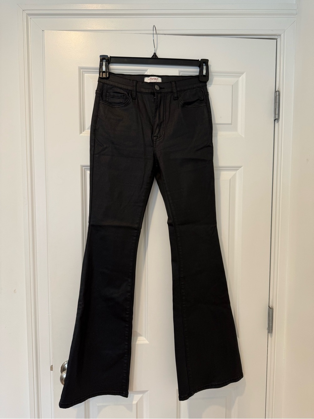 Vibrant Black Boot Cut Flare Pants